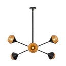 Six Light Chandelier<br /><span style="color:#4AB0CE;">Entrega: 4-10 dias en USA</span><br /><span style="color:#4AB0CE;font-size:60%;">PREGUNTE POR ENTREGA EN PANAMA</span><br />Collection: Daphne<br />Finish: Matte Black/Brown Cotton Rope