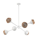 Six Light Chandelier<br /><span style="color:#4AB0CE;">Entrega: 4-10 dias en USA</span><br /><span style="color:#4AB0CE;font-size:60%;">PREGUNTE POR ENTREGA EN PANAMA</span><br />Collection: Daphne<br />Finish: White/Brown Cotton Rope