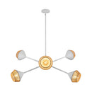 Six Light Chandelier<br /><span style="color:#4AB0CE;">Entrega: 4-10 dias en USA</span><br /><span style="color:#4AB0CE;font-size:60%;">PREGUNTE POR ENTREGA EN PANAMA</span><br />Collection: Daphne<br />Finish: White/Brown Cotton Rope