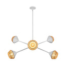 Six Light Chandelier<br /><span style="color:#4AB0CE;">Entrega: 4-10 dias en USA</span><br /><span style="color:#4AB0CE;font-size:60%;">PREGUNTE POR ENTREGA EN PANAMA</span><br />Collection: Daphne<br />Finish: White/Brown Cotton Rope