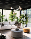 Six Light Chandelier<br /><span style="color:#4AB0CE;">Entrega: 4-10 dias en USA</span><br /><span style="color:#4AB0CE;font-size:60%;">PREGUNTE POR ENTREGA EN PANAMA</span><br />Collection: Daphne<br />Finish: White/Brown Cotton Rope