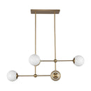 Four Light Chandelier<br /><span style="color:#4AB0CE;">Entrega: 4-10 dias en USA</span><br /><span style="color:#4AB0CE;font-size:60%;">PREGUNTE POR ENTREGA EN PANAMA</span><br />Collection: Fiore<br />Finish: Brushed Gold/Glossy Opal Glass