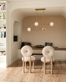 Four Light Chandelier<br /><span style="color:#4AB0CE;">Entrega: 4-10 dias en USA</span><br /><span style="color:#4AB0CE;font-size:60%;">PREGUNTE POR ENTREGA EN PANAMA</span><br />Collection: Fiore<br />Finish: Brushed Gold/Glossy Opal Glass