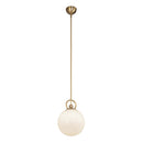 One Light Pendant<br /><span style="color:#4AB0CE;">Entrega: 4-10 dias en USA</span><br /><span style="color:#4AB0CE;font-size:60%;">PREGUNTE POR ENTREGA EN PANAMA</span><br />Collection: Fiore<br />Finish: Brushed Gold/Glossy Opal Glass