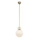 One Light Pendant<br /><span style="color:#4AB0CE;">Entrega: 4-10 dias en USA</span><br /><span style="color:#4AB0CE;font-size:60%;">PREGUNTE POR ENTREGA EN PANAMA</span><br />Collection: Fiore<br />Finish: Brushed Gold/Glossy Opal Glass