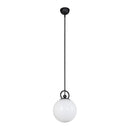 One Light Pendant<br /><span style="color:#4AB0CE;">Entrega: 4-10 dias en USA</span><br /><span style="color:#4AB0CE;font-size:60%;">PREGUNTE POR ENTREGA EN PANAMA</span><br />Collection: Fiore<br />Finish: Matte Black/Glossy Opal Glass