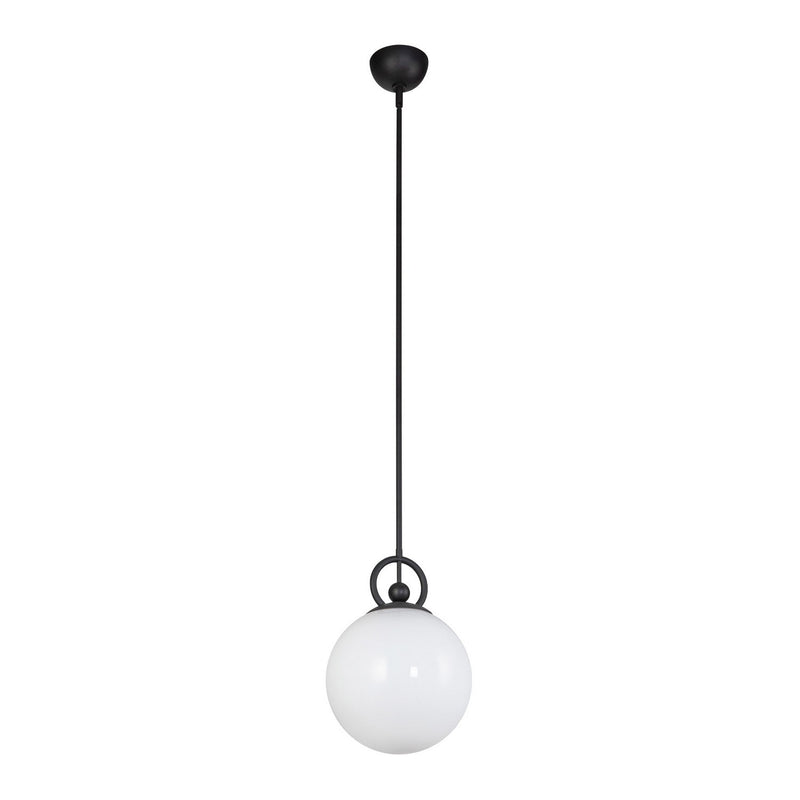 One Light Pendant<br /><span style="color:#4AB0CE;">Entrega: 4-10 dias en USA</span><br /><span style="color:#4AB0CE;font-size:60%;">PREGUNTE POR ENTREGA EN PANAMA</span><br />Collection: Fiore<br />Finish: Matte Black/Glossy Opal Glass