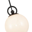 One Light Pendant<br /><span style="color:#4AB0CE;">Entrega: 4-10 dias en USA</span><br /><span style="color:#4AB0CE;font-size:60%;">PREGUNTE POR ENTREGA EN PANAMA</span><br />Collection: Fiore<br />Finish: Matte Black/Glossy Opal Glass