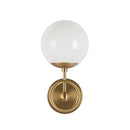 One Light Wall Vanity<br /><span style="color:#4AB0CE;">Entrega: 4-10 dias en USA</span><br /><span style="color:#4AB0CE;font-size:60%;">PREGUNTE POR ENTREGA EN PANAMA</span><br />Collection: Fiore<br />Finish: Brushed Gold/Glossy Opal Glass