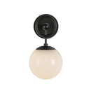 One Light Wall Vanity<br /><span style="color:#4AB0CE;">Entrega: 1-2 semanas en USA</span><br /><span style="color:#4AB0CE;font-size:60%;">PREGUNTE POR ENTREGA EN PANAMA</span><br />Collection: Fiore<br />Finish: Matte Black/Glossy Opal Glass