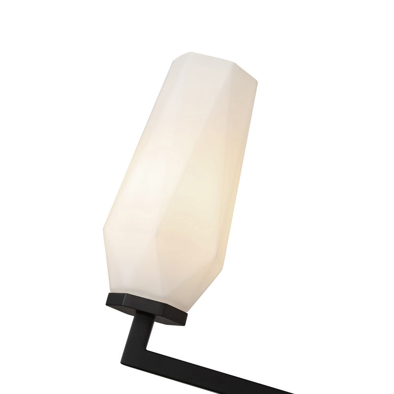 Six Light Chandelier<br /><span style="color:#4AB0CE;">Entrega: 4-10 dias en USA</span><br /><span style="color:#4AB0CE;font-size:60%;">PREGUNTE POR ENTREGA EN PANAMA</span><br />Collection: Krysta<br />Finish: Matte Black/Opal Glass