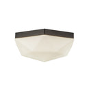 Two Light Flush Mount<br /><span style="color:#4AB0CE;">Entrega: 4-10 dias en USA</span><br /><span style="color:#4AB0CE;font-size:60%;">PREGUNTE POR ENTREGA EN PANAMA</span><br />Collection: Krysta<br />Finish: Matte Black/Opal Glass
