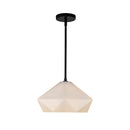 One Light Pendant<br /><span style="color:#4AB0CE;">Entrega: 4-10 dias en USA</span><br /><span style="color:#4AB0CE;font-size:60%;">PREGUNTE POR ENTREGA EN PANAMA</span><br />Collection: Krysta<br />Finish: Matte Black/Opal Glass