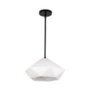 One Light Pendant<br /><span style="color:#4AB0CE;">Entrega: 4-10 dias en USA</span><br /><span style="color:#4AB0CE;font-size:60%;">PREGUNTE POR ENTREGA EN PANAMA</span><br />Collection: Krysta<br />Finish: Matte Black/Opal Glass