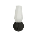 One Light Wall Vanity<br /><span style="color:#4AB0CE;">Entrega: 4-10 dias en USA</span><br /><span style="color:#4AB0CE;font-size:60%;">PREGUNTE POR ENTREGA EN PANAMA</span><br />Collection: Krysta<br />Finish: Matte Black/Opal Glass