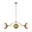 Alora - CH490340BGOP - Three Light Chandelier - Perth - Brushed Gold/Opal Glass