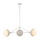 Three Light Chandelier<br /><span style="color:#4AB0CE;">Entrega: 4-10 dias en USA</span><br /><span style="color:#4AB0CE;font-size:60%;">PREGUNTE POR ENTREGA EN PANAMA</span><br />Collection: Perth<br />Finish: White/Opal Glass