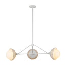 Three Light Chandelier<br /><span style="color:#4AB0CE;">Entrega: 4-10 dias en USA</span><br /><span style="color:#4AB0CE;font-size:60%;">PREGUNTE POR ENTREGA EN PANAMA</span><br />Collection: Perth<br />Finish: White/Opal Glass