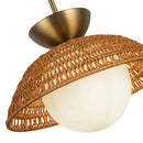 One Light Pendant<br /><span style="color:#4AB0CE;">Entrega: 4-10 dias en USA</span><br /><span style="color:#4AB0CE;font-size:60%;">PREGUNTE POR ENTREGA EN PANAMA</span><br />Collection: Perth<br />Finish: Brushed Gold/Opal Glass