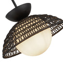 One Light Pendant<br /><span style="color:#4AB0CE;">Entrega: 4-10 dias en USA</span><br /><span style="color:#4AB0CE;font-size:60%;">PREGUNTE POR ENTREGA EN PANAMA</span><br />Collection: Perth<br />Finish: Matte Black/Opal Glass