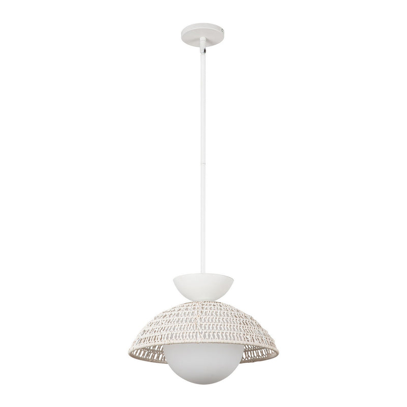 One Light Pendant<br /><span style="color:#4AB0CE;">Entrega: 4-10 dias en USA</span><br /><span style="color:#4AB0CE;font-size:60%;">PREGUNTE POR ENTREGA EN PANAMA</span><br />Collection: Perth<br />Finish: White/Opal Glass