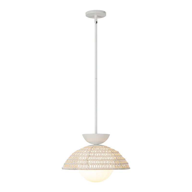 One Light Pendant<br /><span style="color:#4AB0CE;">Entrega: 4-10 dias en USA</span><br /><span style="color:#4AB0CE;font-size:60%;">PREGUNTE POR ENTREGA EN PANAMA</span><br />Collection: Perth<br />Finish: White/Opal Glass