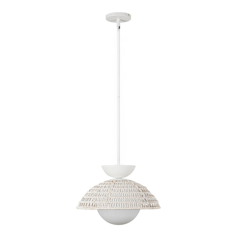One Light Pendant<br /><span style="color:#4AB0CE;">Entrega: 4-10 dias en USA</span><br /><span style="color:#4AB0CE;font-size:60%;">PREGUNTE POR ENTREGA EN PANAMA</span><br />Collection: Perth<br />Finish: White/Opal Glass