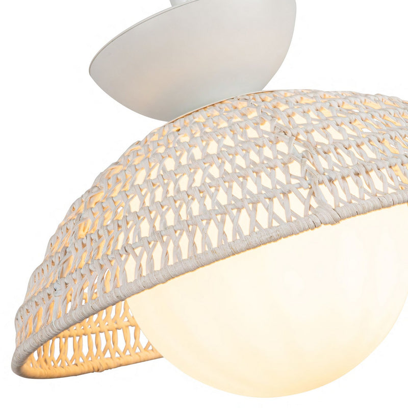 One Light Pendant<br /><span style="color:#4AB0CE;">Entrega: 4-10 dias en USA</span><br /><span style="color:#4AB0CE;font-size:60%;">PREGUNTE POR ENTREGA EN PANAMA</span><br />Collection: Perth<br />Finish: White/Opal Glass
