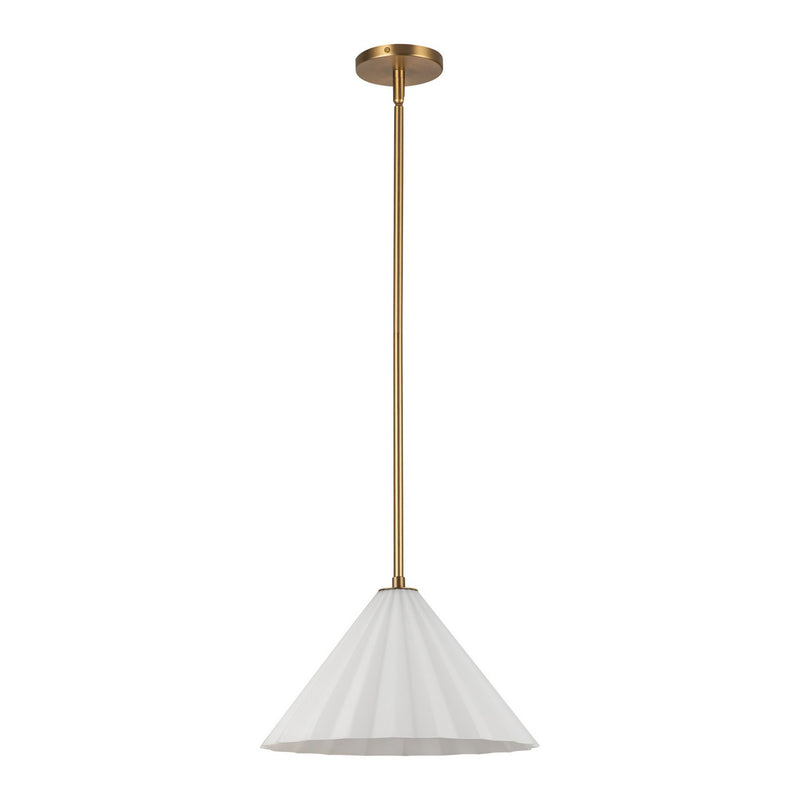 One Light Pendant<br /><span style="color:#4AB0CE;">Entrega: 4-10 dias en USA</span><br /><span style="color:#4AB0CE;font-size:60%;">PREGUNTE POR ENTREGA EN PANAMA</span><br />Collection: Serena<br />Finish: Aged Gold/Opal Glass