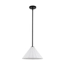 One Light Pendant<br /><span style="color:#4AB0CE;">Entrega: 4-10 dias en USA</span><br /><span style="color:#4AB0CE;font-size:60%;">PREGUNTE POR ENTREGA EN PANAMA</span><br />Collection: Serena<br />Finish: Matte Black/Opal Glass