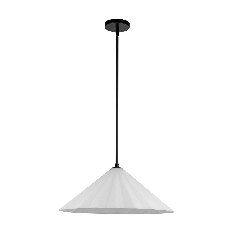 One Light Pendant<br /><span style="color:#4AB0CE;">Entrega: 3-4 semanas en USA</span><br /><span style="color:#4AB0CE;font-size:60%;">PREGUNTE POR ENTREGA EN PANAMA</span><br />Collection: Serena<br />Finish: Matte Black/Opal Glass