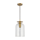 One Light Pendant<br /><span style="color:#4AB0CE;">Entrega: 4-10 dias en USA</span><br /><span style="color:#4AB0CE;font-size:60%;">PREGUNTE POR ENTREGA EN PANAMA</span><br />Collection: Sylvia<br />Finish: Brushed Gold/Clear Glass