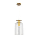 One Light Pendant<br /><span style="color:#4AB0CE;">Entrega: 4-10 dias en USA</span><br /><span style="color:#4AB0CE;font-size:60%;">PREGUNTE POR ENTREGA EN PANAMA</span><br />Collection: Sylvia<br />Finish: Brushed Gold/Clear Glass