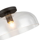 One Light Semi-Flush Mount<br /><span style="color:#4AB0CE;">Entrega: 4-10 dias en USA</span><br /><span style="color:#4AB0CE;font-size:60%;">PREGUNTE POR ENTREGA EN PANAMA</span><br />Collection: Sylvia<br />Finish: Matte Black/Clear Glass