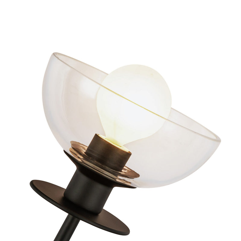 One Light Wall Vanity<br /><span style="color:#4AB0CE;">Entrega: 4-10 dias en USA</span><br /><span style="color:#4AB0CE;font-size:60%;">PREGUNTE POR ENTREGA EN PANAMA</span><br />Collection: Sylvia<br />Finish: Matte Black/Clear Glass