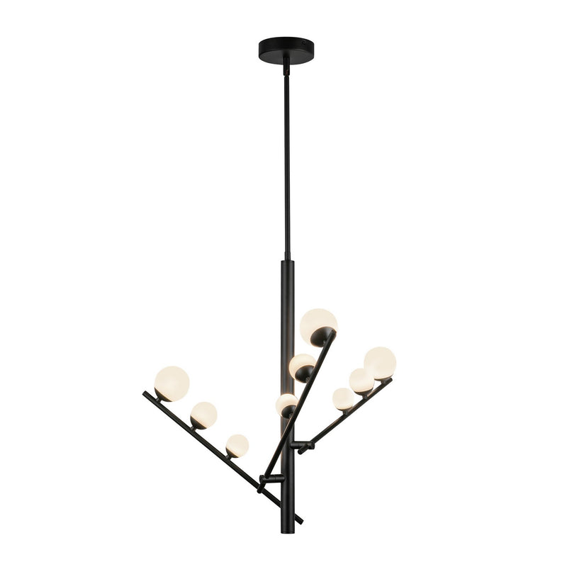LED Chandelier<br /><span style="color:#4AB0CE;">Entrega: 4-10 dias en USA</span><br /><span style="color:#4AB0CE;font-size:60%;">PREGUNTE POR ENTREGA EN PANAMA</span><br />Collection: Cypress<br />Finish: Black/Opal Glass