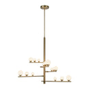 LED Chandelier<br /><span style="color:#4AB0CE;">Entrega: 4-10 dias en USA</span><br /><span style="color:#4AB0CE;font-size:60%;">PREGUNTE POR ENTREGA EN PANAMA</span><br />Collection: Cypress<br />Finish: Brushed Gold/Opal Glass