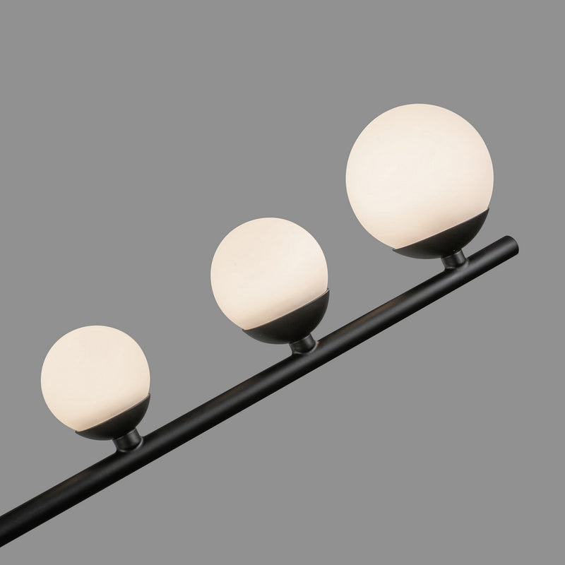 LED Chandelier<br /><span style="color:#4AB0CE;">Entrega: 4-10 dias en USA</span><br /><span style="color:#4AB0CE;font-size:60%;">PREGUNTE POR ENTREGA EN PANAMA</span><br />Collection: Juniper<br />Finish: Black/Opal Glass