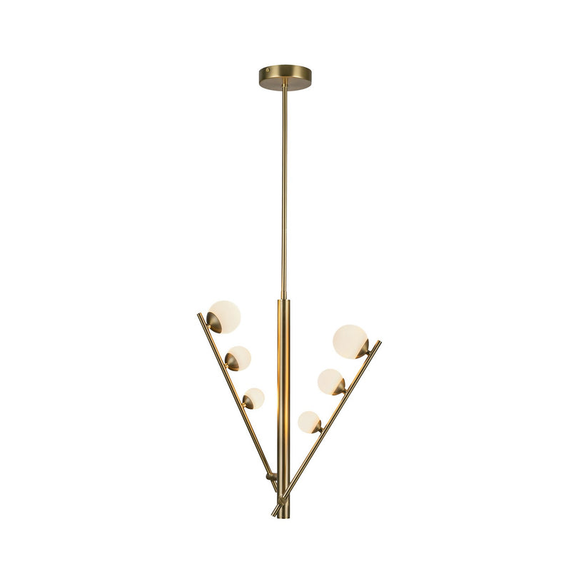 LED Pendant<br /><span style="color:#4AB0CE;">Entrega: 4-10 dias en USA</span><br /><span style="color:#4AB0CE;font-size:60%;">PREGUNTE POR ENTREGA EN PANAMA</span><br />Collection: Cypress<br />Finish: Brushed Gold/Opal Glass