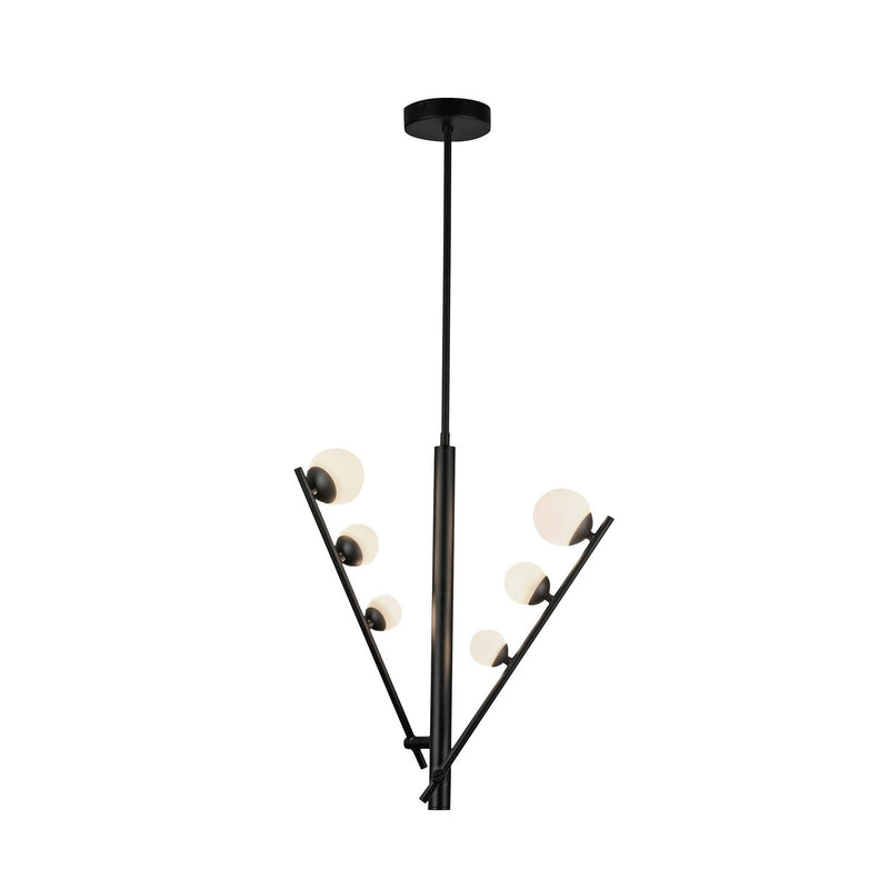 LED Pendant<br /><span style="color:#4AB0CE;">Entrega: 4-10 dias en USA</span><br /><span style="color:#4AB0CE;font-size:60%;">PREGUNTE POR ENTREGA EN PANAMA</span><br />Collection: Cypress<br />Finish: Black/Opal Glass