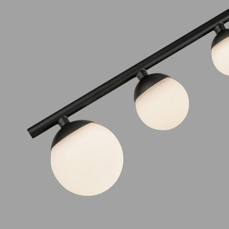 LED Semi-Flush Mount<br /><span style="color:#4AB0CE;">Entrega: 4-10 dias en USA</span><br /><span style="color:#4AB0CE;font-size:60%;">PREGUNTE POR ENTREGA EN PANAMA</span><br />Collection: Cypress<br />Finish: Black/Opal Glass