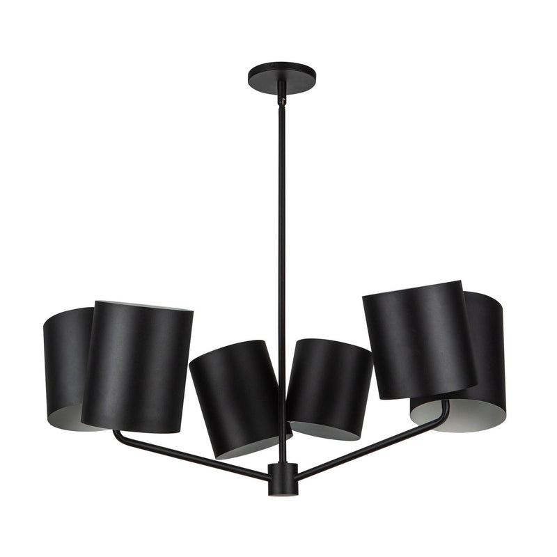 Six Light Chandelier<br /><span style="color:#4AB0CE;">Entrega: 4-10 dias en USA</span><br /><span style="color:#4AB0CE;font-size:60%;">PREGUNTE POR ENTREGA EN PANAMA</span><br />Collection: Keiko<br />Finish: Black