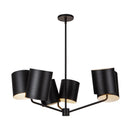 Six Light Chandelier<br /><span style="color:#4AB0CE;">Entrega: 4-10 dias en USA</span><br /><span style="color:#4AB0CE;font-size:60%;">PREGUNTE POR ENTREGA EN PANAMA</span><br />Collection: Keiko<br />Finish: Black
