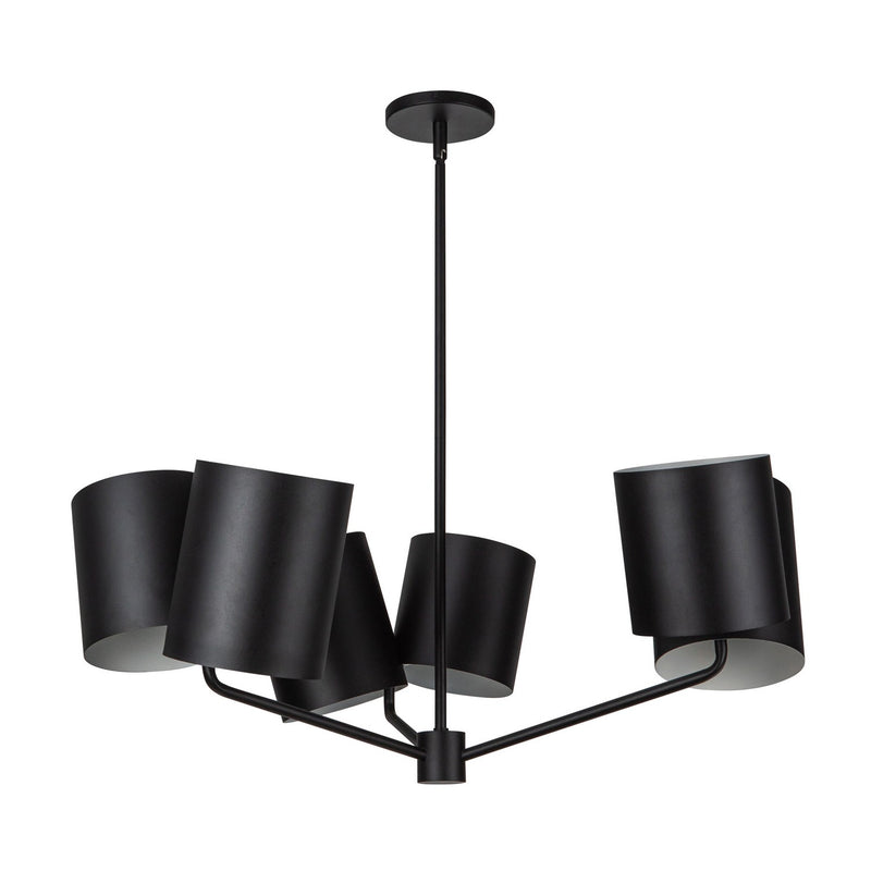 Six Light Chandelier<br /><span style="color:#4AB0CE;">Entrega: 4-10 dias en USA</span><br /><span style="color:#4AB0CE;font-size:60%;">PREGUNTE POR ENTREGA EN PANAMA</span><br />Collection: Keiko<br />Finish: Black