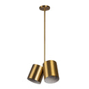Two Light Pendant<br /><span style="color:#4AB0CE;">Entrega: 4-10 dias en USA</span><br /><span style="color:#4AB0CE;font-size:60%;">PREGUNTE POR ENTREGA EN PANAMA</span><br />Collection: Keiko<br />Finish: Brushed Gold