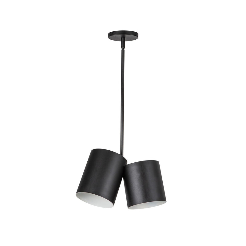 Two Light Pendant<br /><span style="color:#4AB0CE;">Entrega: 4-10 dias en USA</span><br /><span style="color:#4AB0CE;font-size:60%;">PREGUNTE POR ENTREGA EN PANAMA</span><br />Collection: Keiko<br />Finish: Black