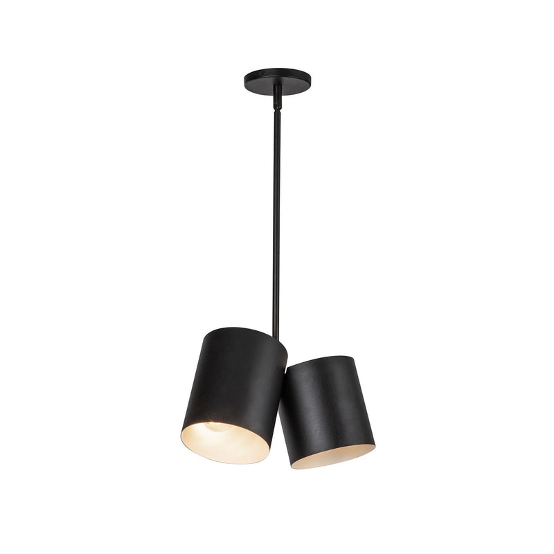 Two Light Pendant<br /><span style="color:#4AB0CE;">Entrega: 4-10 dias en USA</span><br /><span style="color:#4AB0CE;font-size:60%;">PREGUNTE POR ENTREGA EN PANAMA</span><br />Collection: Keiko<br />Finish: Black