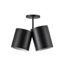 Two Light Semi-Flush Mount<br /><span style="color:#4AB0CE;">Entrega: 4-10 dias en USA</span><br /><span style="color:#4AB0CE;font-size:60%;">PREGUNTE POR ENTREGA EN PANAMA</span><br />Collection: Keiko<br />Finish: Black