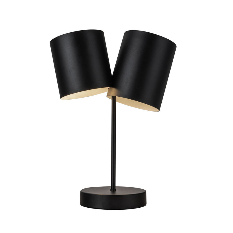 Two Light Table Lamp<br /><span style="color:#4AB0CE;">Entrega: 2-3 semanas en USA</span><br /><span style="color:#4AB0CE;font-size:60%;">PREGUNTE POR ENTREGA EN PANAMA</span><br />Collection: Keiko<br />Finish: Black