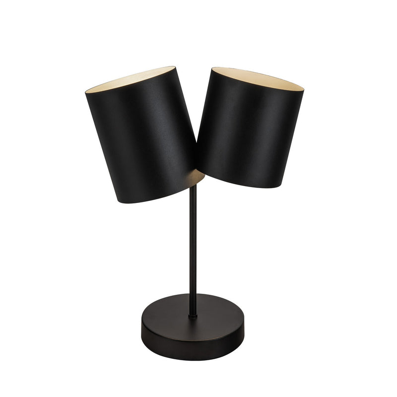 Two Light Table Lamp<br /><span style="color:#4AB0CE;">Entrega: 2-3 semanas en USA</span><br /><span style="color:#4AB0CE;font-size:60%;">PREGUNTE POR ENTREGA EN PANAMA</span><br />Collection: Keiko<br />Finish: Black